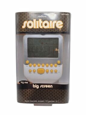 Radica Big Screen Solitaire Handheld Backlit 2 Games in 1 2008 Brand New Sealed